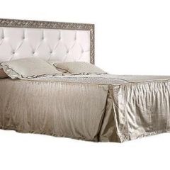 Кровать 2-х спальная(1,6 м)Тиффани Premium черная/серебро с мягким элементом со стразами с подъемным механизмом (ТФКР-2[3][7](П) в Режи - rezh.mebel24.online | фото