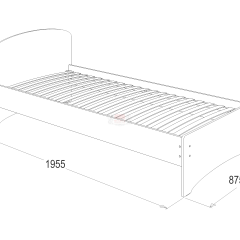 Кровать-2 одинарная (800*1900) в Режи - rezh.mebel24.online | фото 2