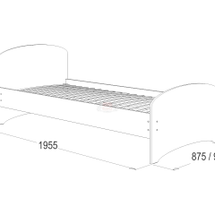 Кровать-4 одинарная (900*1900) в Режи - rezh.mebel24.online | фото 2