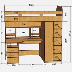 Кровать-чердак Аракс в Режи - rezh.mebel24.online | фото 4