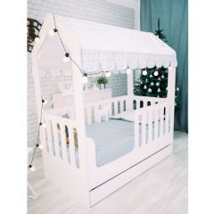 Кровать-домик с ящиком 800*1600 (Белый) в Режи - rezh.mebel24.online | фото 2