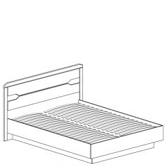 Кровать на 1400 №328 "Ронда" в Режи - rezh.mebel24.online | фото 2