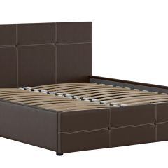 Кровать двойная Синди 160 + ортопед + ПМ + дно (арт. Марика 468 к/з (шоколад)) в Режи - rezh.mebel24.online | фото 2