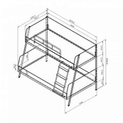 Кровать двухъярусная Дельта Лофт-20.02.04 Белый в Режи - rezh.mebel24.online | фото 2