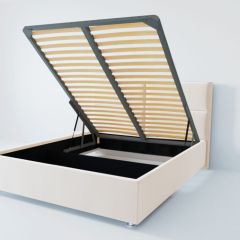 Кровать Корсика с ПМ 1200 (экокожа белая) в Режи - rezh.mebel24.online | фото