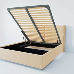 Кровать Корсика с ПМ 1400 (экокожа бежевая) в Режи - rezh.mebel24.online | фото