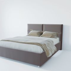 Кровать Корсика с ПМ 1400 (велюр темно-серый) в Режи - rezh.mebel24.online | фото 2