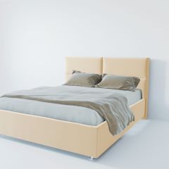 Кровать Корсика с ПМ 1600 (экокожа бежевая) в Режи - rezh.mebel24.online | фото 3