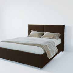 Кровать Корсика с ПМ 800 (экокожа коричневая) в Режи - rezh.mebel24.online | фото 2