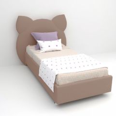 Кровать Котя с ортопедическим основанием 1200 (велюр серый) в Режи - rezh.mebel24.online | фото