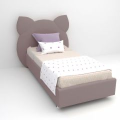Кровать Котя с ортопедическим основанием 1200 (велюр темно-серый) в Режи - rezh.mebel24.online | фото