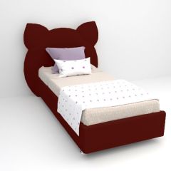 Кровать Котя с ортопедическим основанием 800 (велюр бордо) в Режи - rezh.mebel24.online | фото