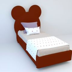 Кровать Маус с ортопедическим основанием 800 (велюр бордо) в Режи - rezh.mebel24.online | фото