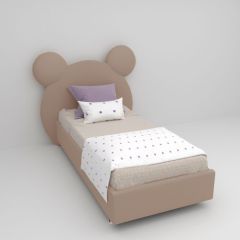 Кровать Миша с ортопедическим основанием 800 (велюр серый) в Режи - rezh.mebel24.online | фото
