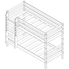 Кровать низкая с прямой лестницей Соня (Вариант 11) в Режи - rezh.mebel24.online | фото 4