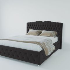 Кровать Нягань с ПМ 1600 (экокожа кольт ч) в Режи - rezh.mebel24.online | фото 2