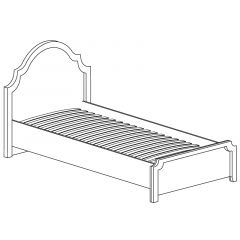 Кровать одинарная №414 Прованс в Режи - rezh.mebel24.online | фото 2