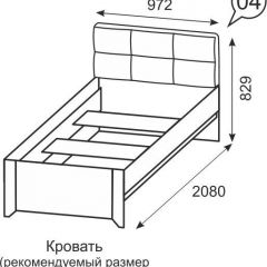 Кровать одинарная 900 Твист 04 в Режи - rezh.mebel24.online | фото