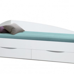 Кровать одинарная "Фея - 3" асимметричная 1900х800 (белая) в Режи - rezh.mebel24.online | фото