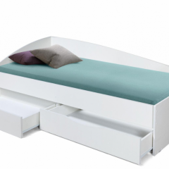 Кровать одинарная "Фея - 3" асимметричная 2000х900 (белая) в Режи - rezh.mebel24.online | фото 2