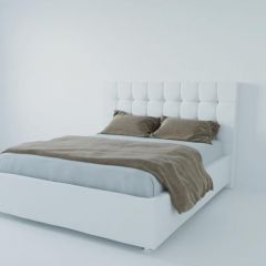 Кровать Венеция без основания 800 (экокожа белая) в Режи - rezh.mebel24.online | фото 1