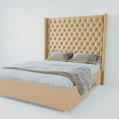 Кровать Версаль ЛЮКС без основания 1200 (экокожа бежевая) в Режи - rezh.mebel24.online | фото