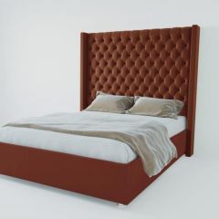 Кровать Версаль ЛЮКС без основания 1200 (велюр бордо) в Режи - rezh.mebel24.online | фото