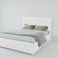 Кровать Версаль 1200 без основания (экокожа белый) в Режи - rezh.mebel24.online | фото