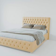 Кровать Версаль 1400 без основания (экокожа бежевый) в Режи - rezh.mebel24.online | фото
