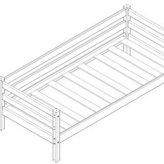 Кровать с задней защитой Соня (Вариант 2) в Режи - rezh.mebel24.online | фото 2