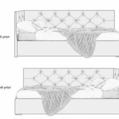 Кровать угловая Лэсли интерьерная +основание (120х200) в Режи - rezh.mebel24.online | фото 2
