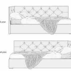 Кровать угловая Лилу интерьерная +основание/ПМ/бельевое дно (120х200) в Режи - rezh.mebel24.online | фото 5