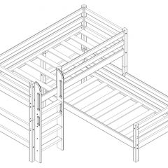 Кровать угловая с прямой лестницей Соня (Вариант 7) в Режи - rezh.mebel24.online | фото 3