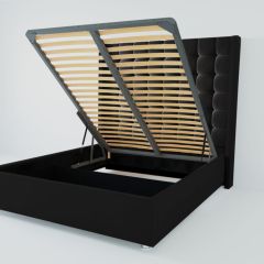 Кровать Венеция ЛЮКС с ПМ 1200 (экокожа кольт ч) в Режи - rezh.mebel24.online | фото
