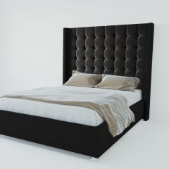 Кровать Венеция ЛЮКС с ПМ 2000 (экокожа кольт ч) в Режи - rezh.mebel24.online | фото 2