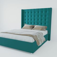 Кровать Венеция ЛЮКС с ПМ 800 (велюр бирюзовый) в Режи - rezh.mebel24.online | фото 2