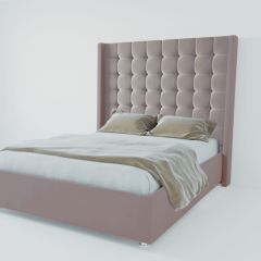 Кровать Венеция ЛЮКС с ПМ 800 (велюр темно-серый) в Режи - rezh.mebel24.online | фото 2