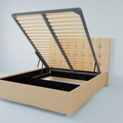 Кровать Венеция с ПМ 1200 (экокожа бежевая) в Режи - rezh.mebel24.online | фото