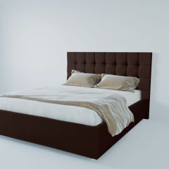 Кровать Венеция с ПМ 2000 (экокожа коричневая) в Режи - rezh.mebel24.online | фото 2