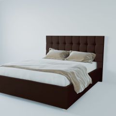 Кровать Венеция с ПМ 900 (экокожа коричневая) в Режи - rezh.mebel24.online | фото 2