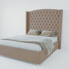 Кровать Версаль ЛЮКС с ПМ 1400 (велюр темно-серый) в Режи - rezh.mebel24.online | фото