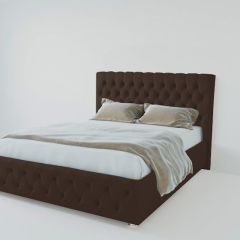 Кровать Версаль с ПМ 900 (экокожа коричневая) в Режи - rezh.mebel24.online | фото