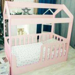 Кровать-домик без ящика 800*1600 (Розовый) в Режи - rezh.mebel24.online | фото 2