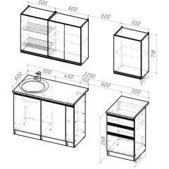 Кухонный гарнитур Амели стандарт 1600 мм в Режи - rezh.mebel24.online | фото 3