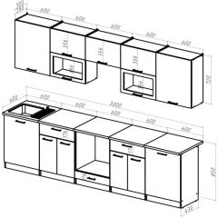 Кухонный гарнитур Кварц экстра 3000 мм в Режи - rezh.mebel24.online | фото 2