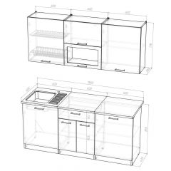 Кухонный гарнитур Лариса макси 1 1800 мм в Режи - rezh.mebel24.online | фото 2