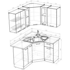 Кухонный гарнитур Лариса оптима 2 1500х1300 мм в Режи - rezh.mebel24.online | фото 2