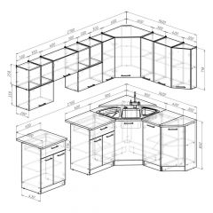 Кухонный гарнитур Лариса оптима 5 2700х1600 мм в Режи - rezh.mebel24.online | фото 2