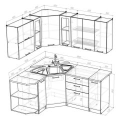 Кухонный гарнитур Лоретта оптима 1500х1800 мм в Режи - rezh.mebel24.online | фото 2