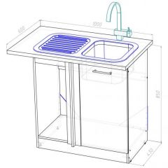 Кухонный гарнитур Лоретта прайм 1200х1400 мм в Режи - rezh.mebel24.online | фото 15